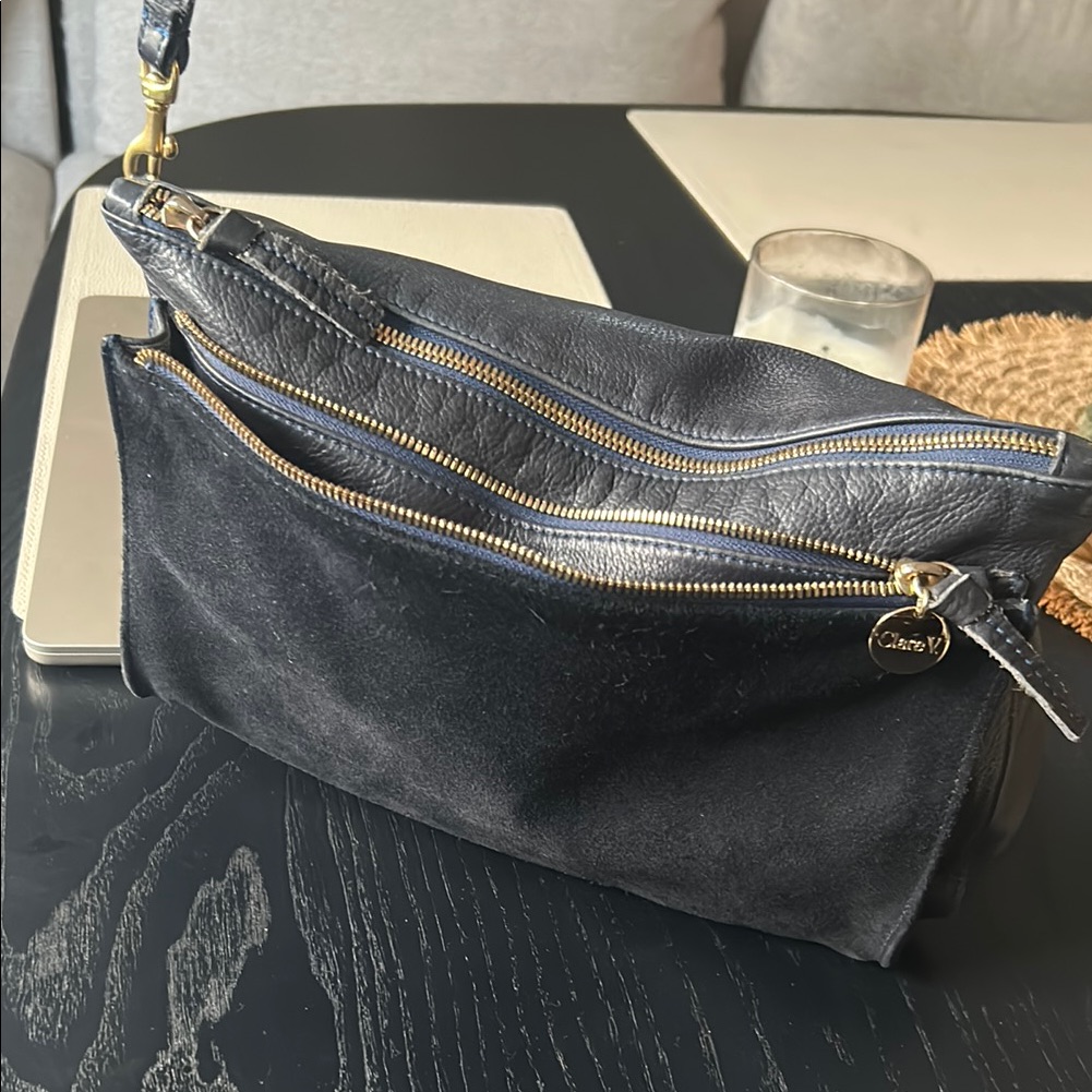 Clare V Gosee Clutch/Crossbody- Navy